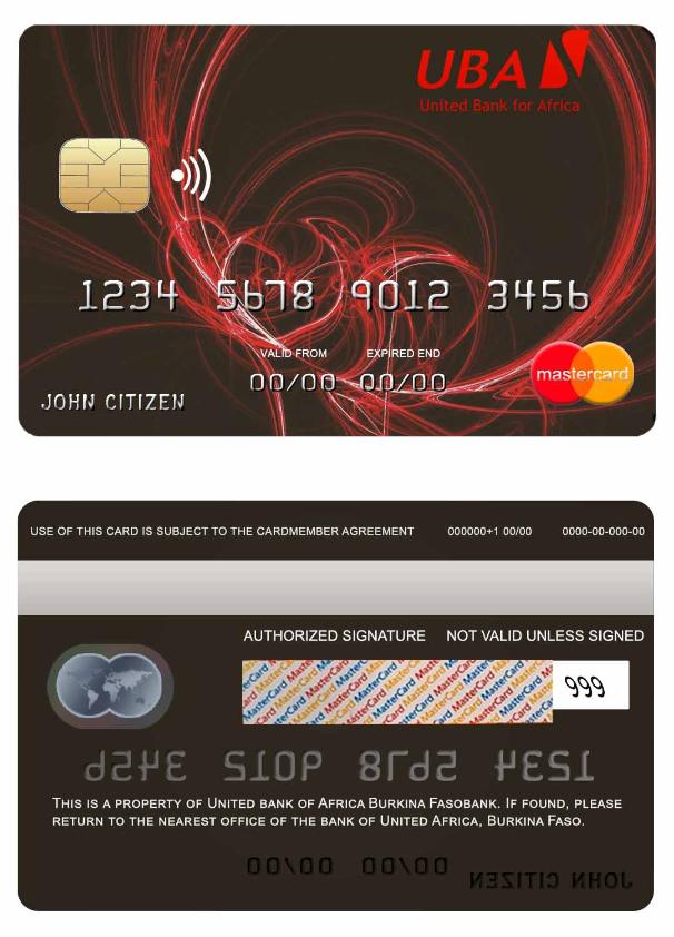 Burkina Faso United bank Africa mastercard